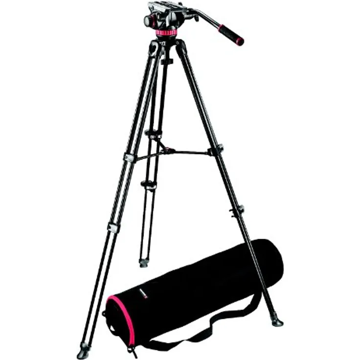 Manfrotto Video Set inkl. MVH502A Neiger, MVT502AM Stativ und Tasche