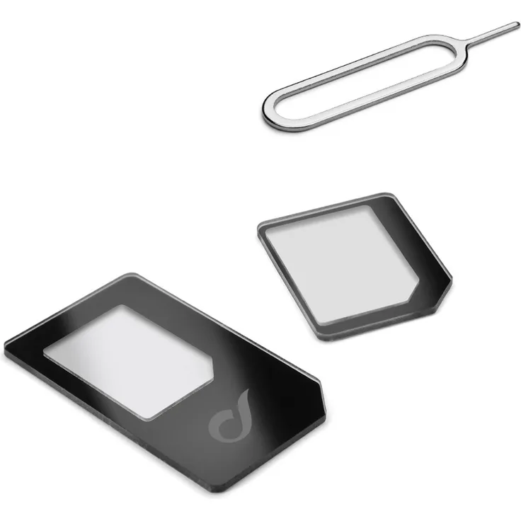 Cellular Line NANOSIMADAPTERPLUS Nano-SIM Adapter Set (inkl. Aim-Karten Nadel, SIM, Micro SIM)