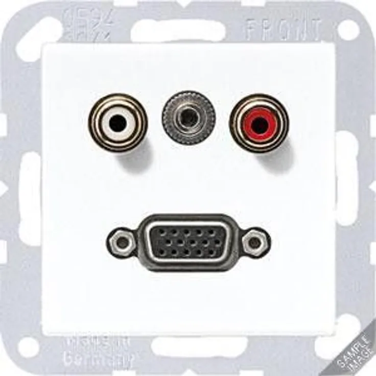 Jung ? Platte Cinch Audio RCA Jack VGA anthrazit matt