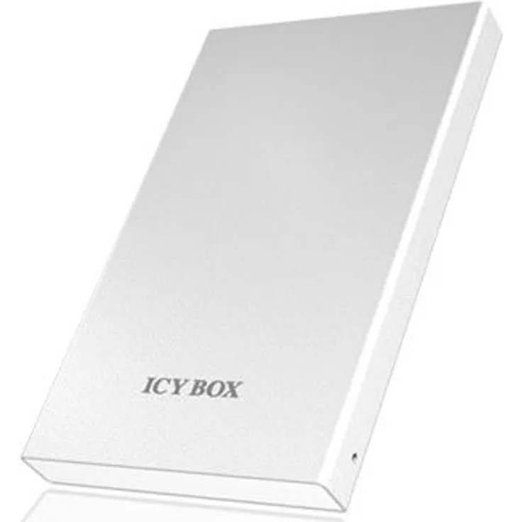 Icy Box IB-254U3 Externes USB 3.0 Gehäuse für 2,5'' (6,35 cm) SATA HDD-SSD (bis 6 Gbit-s) mit UASP und Silikonschutz silber