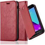 cadorabo Hülle für Samsung Galaxy XCover 4 in APFEL ROT Handyhülle mit Magnetverschluss, Standfunktion und Kartenfach Case Cover Schutzhülle Etui Tasche Book Klapp Style