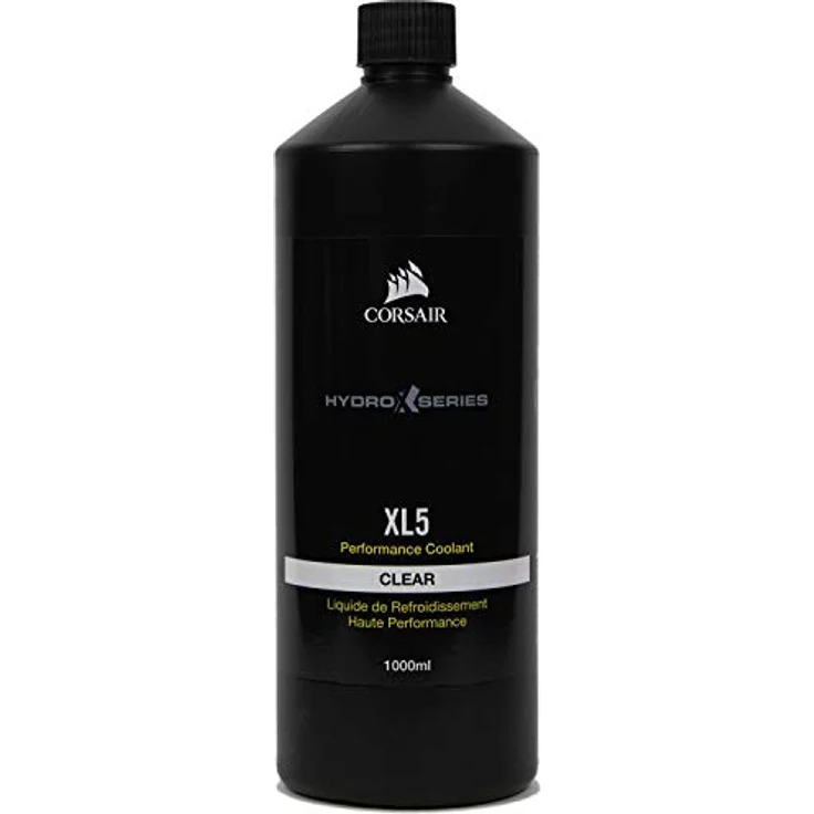 Corsair Hydro X Series XL5 Performance-Kühlflüssigkeit (1L, Leuchtende Transluzente Farben, Langlebige Hochleistungs Kühlflüssigkeit mit Korrosions und Bakterienhemmer) klar – Bild 1