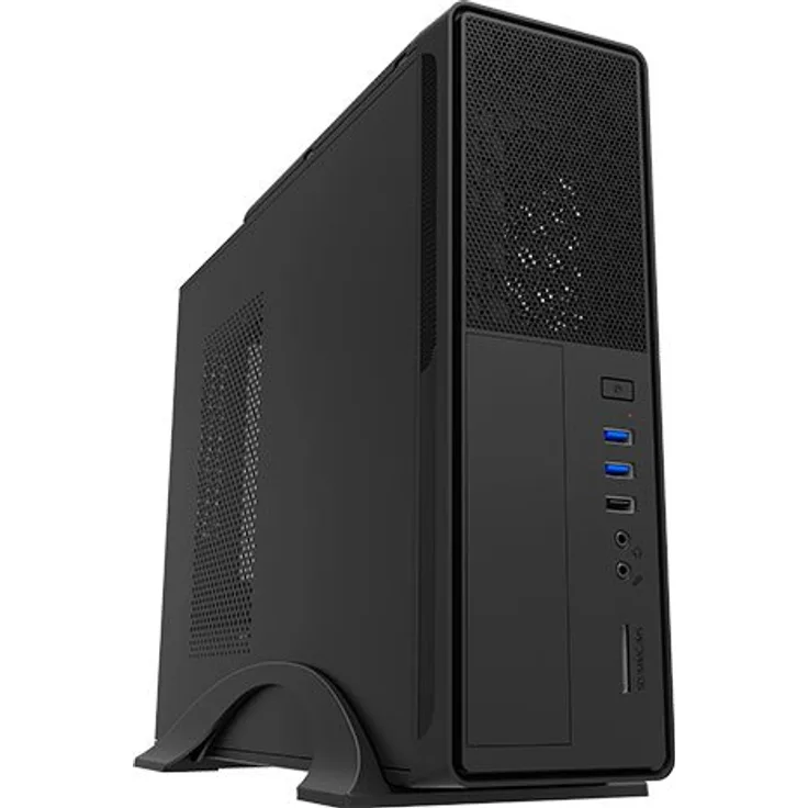 UNYKAch Slim mATX UK 2010 + PSU 450 W Tower 450 W Black Computer Case  Computer Cases (Tower, PC, SGCC, ITX, Micro, Black, 0.5 mm)