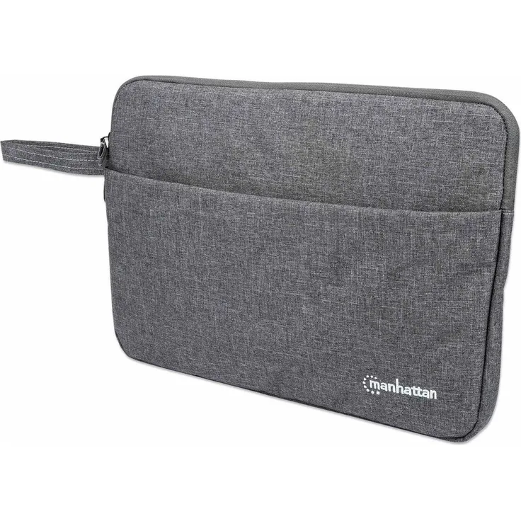 MANHATTAN Seattle Notebook Sleeve 14,5 Schutzhülle für Notebooks bis zu 14.5, Top Load, Premiumpolsterung, wasserfest, ein Innenfach, ein Frontfach, anthrazit (439916)