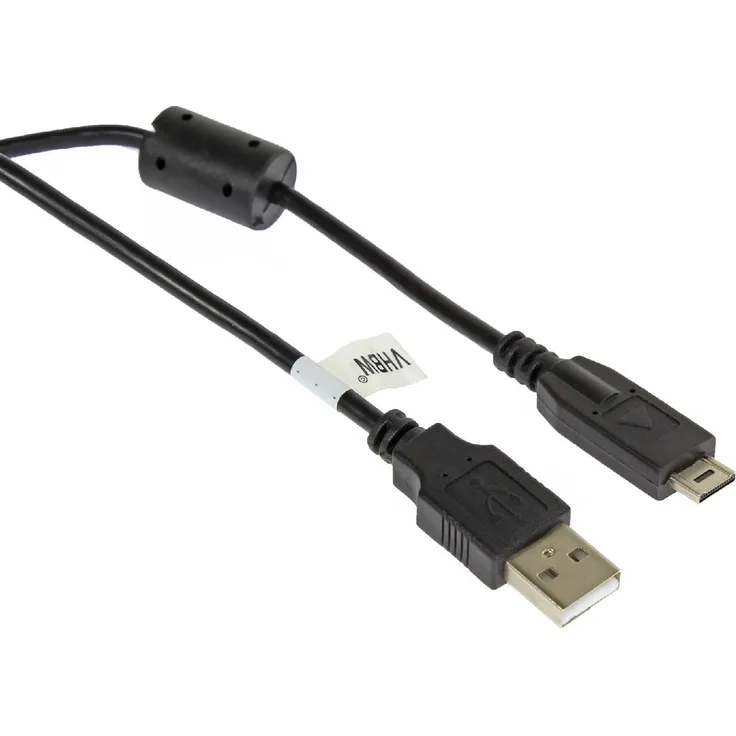 vhbw USB Kabel Datenkabel (Standard-USB Typ A auf Kamera) 145cm passend für Panasonic Lumix DMC-FZ45, DMC-FZ48, DMC-FZ5, DMC-FZ50 Kamera, Camcorder