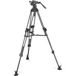 Manfrotto, Fluid-Videokopf Nitrotech 612-Fast Twin Videostativ 645, Tripod aus Carbon, Stativ Profi-Kit DSLR, Kamerastativ für Digitalkamera, Camcorder, Videofilmer, Traglast 12 kg