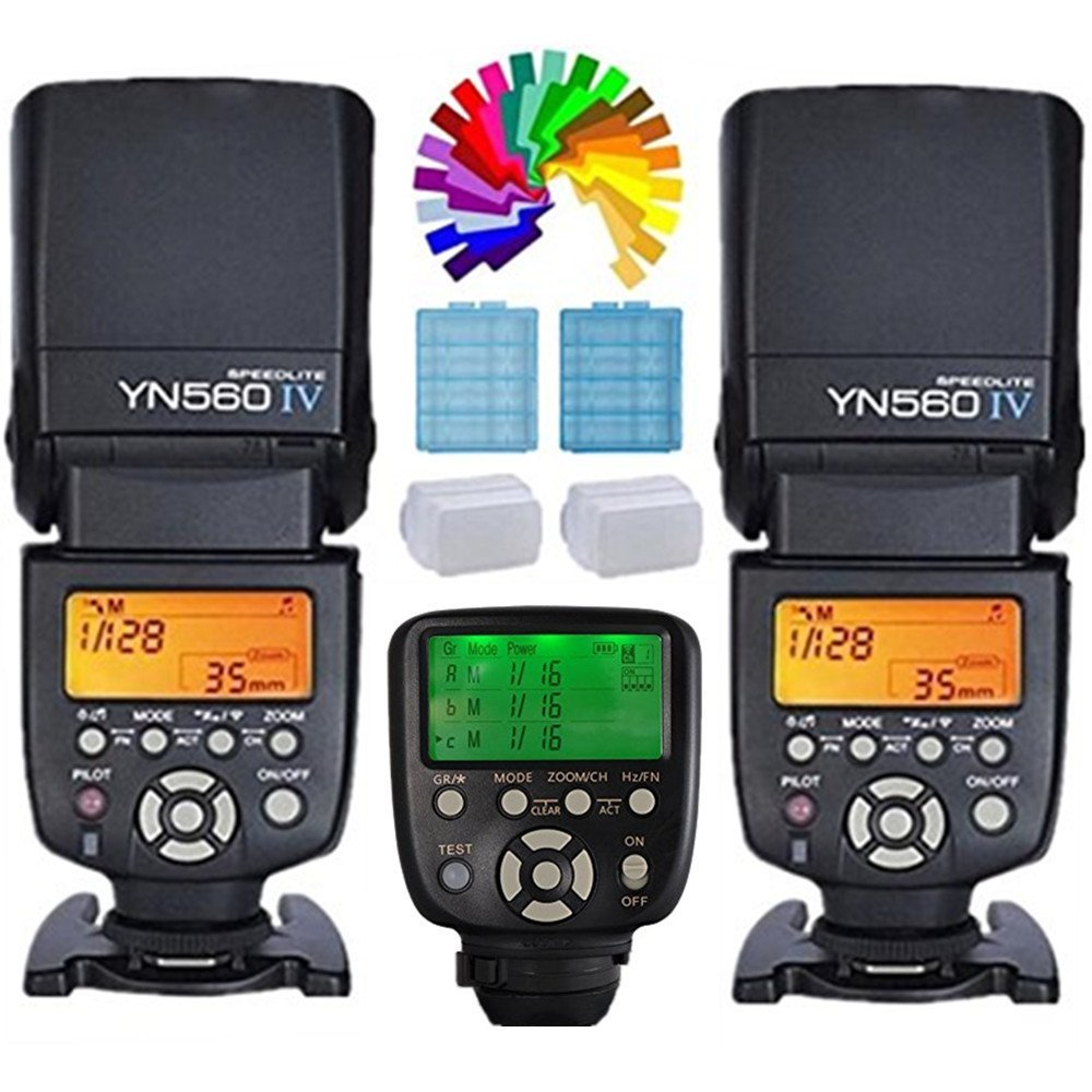 Yongnuo YN560IV Funkauslöser Blitzgerät Blitz Speedlite + YN560TXII N kabellose Auslöser Funkauslöser für Nikon Digital SLR Kemera