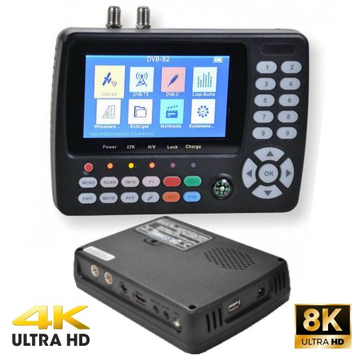 SUMMIT SCT 845 Satfinder Messgerät DVB-S/S2/T/T2/C 4K 8K 1080p 2160p - Preisvergleich