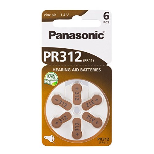 Panasonic Hörgerätebatterien PR312 (10 Blister Pack - 60 Batterien)