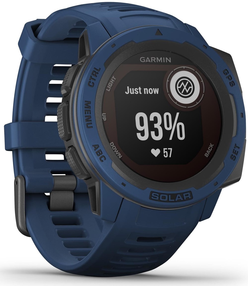 Garmin Instinct Solar Smartwatch GPS, Unisex, 45mm, Kunststoffgehäuse, Dunkelblau (010-02293-01)