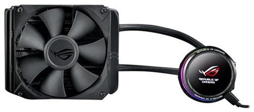 ASUS ROG Ryuo 120 All-in-One CPU-Wasserkühlung (1,77 Zoll OLED Display, Aura Sync RGB, ROG-120 mm-Lüfter)