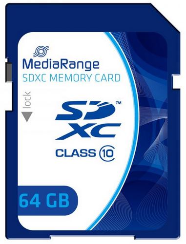 MediaRange SDXC Speicherkarte, Klasse 10, 64GB