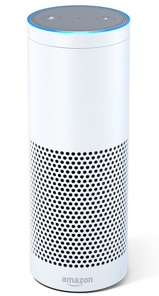 Amazon Echo Sprachassistent weiß
