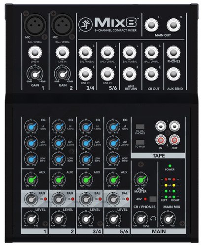 Mackie 25812 Mix8 8-Channel Compact DJ Mischer