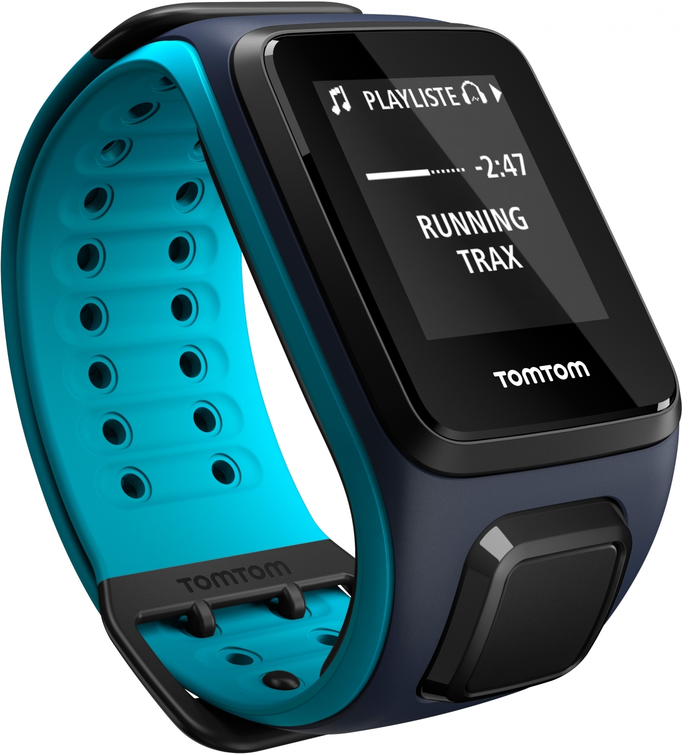 TomTom Runner 2 Music + Bluetooth H Fitness-Tracker Schwarz/Blau
