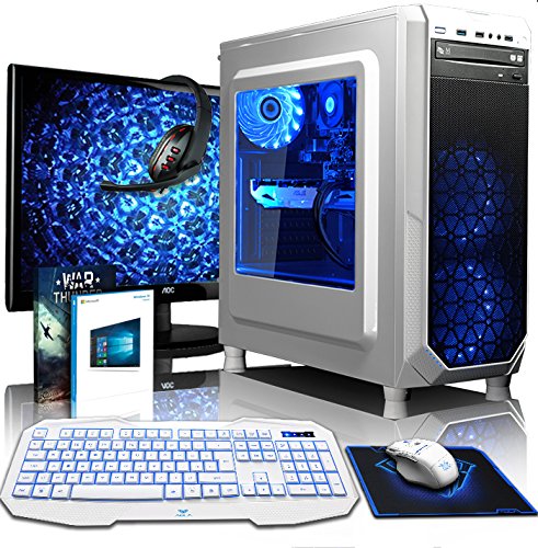 VIBOX Kaleidos GLR760-152 Gaming PC Computer mit Spiel Bundle, Windows 10 OS, 22 Zoll HD Monitor (4,0GHz Threadripper 8-Core, GeForce GTX 1060, 8GB DDR4 RAM, 120GB SSD, 2TB HDD)