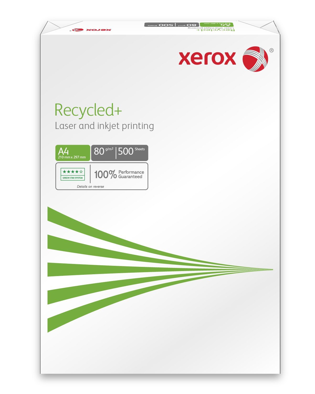 Xerox 003R91912 Recycled+ Umwelt--Druckerpapier, DIN A4, 80 g-m², 500 Blatt, weiß