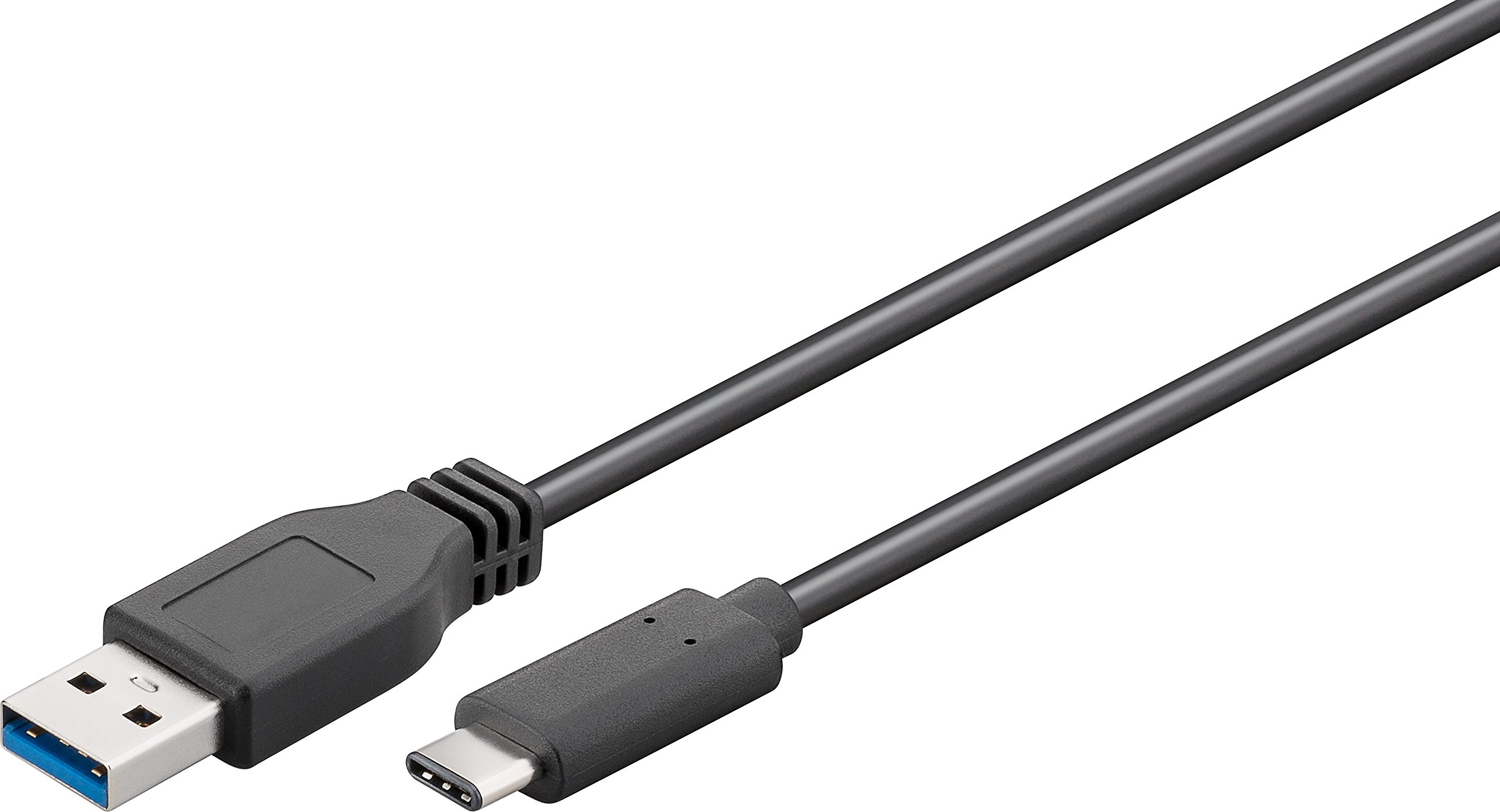 Goobay 73141 SuperSpeed 3.1 USB C -> USB 3.0 (Typ A) Ladekabel, Datenkabel, Unterstützt Charging & Sync, 3-Fach geschirmt, 3m, schwarz