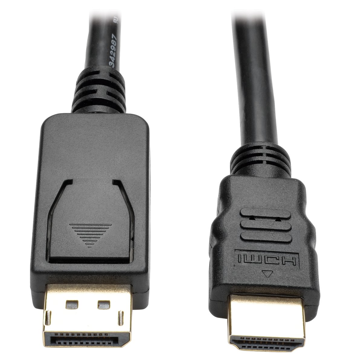 Tripp Lite DisplayPort zu HDMI Active Adapterkabel, DP mit Riegeln auf HDMI (M-M), UHD 4K x 2K-1080p, 1,8 m (P582-006-V2-ACT), Schwarz