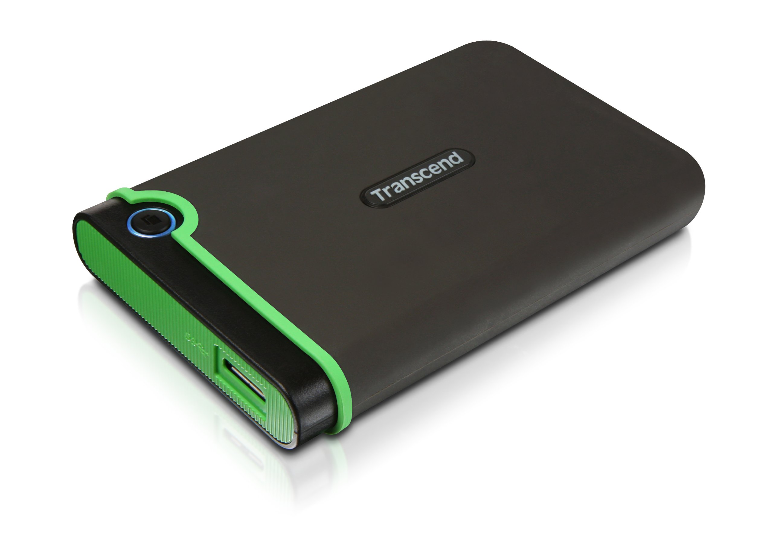 Transcend StoreJet M3 Anti-Shock 1TB externe Anti-Shock Festplatte (6,4cm (2,5 Zoll), 5400 rpm, 8MB Cache, USB 3.0) grau-grün
