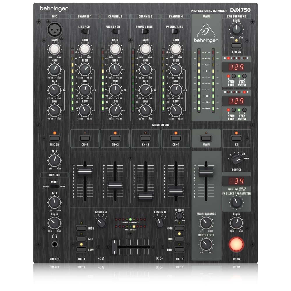 Behringer DJX750 Pro Mixer 5-Kanal DJ Mixer