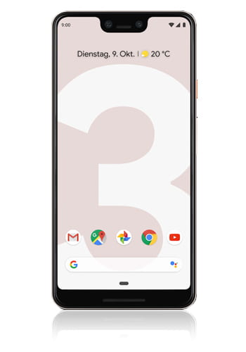 Google Pixel 3 XL Smartphone 16cm (6,3 Zoll) OLED-Display, 64GB interner Speicher, 4GB RAM, Nano-SIM, Elektronische SIM-Karte (e-SIM), Not Pink