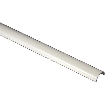 Hama Stabiler Kabelkanal aus Aluminium weiß (1,1 Meter Länge, für 5 Kabel, robuste halbrunde Metall Kabelabdeckung)