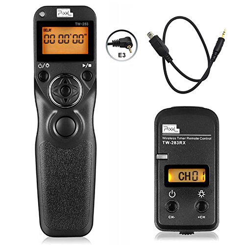 Pixel TW-283 E3 Infrarot-Auslöser Fernauslöser Timer Fernbedienung für Canon Digital SLR Kamera 80D 70D 60D 760D 750D 700D 650D 600D 550D 500D 450D 400D 350D 300D 100D 1300D 1200D 1100D 1000D