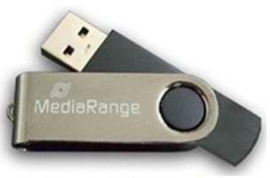 MediaRange 16GB Speicherstick silber
