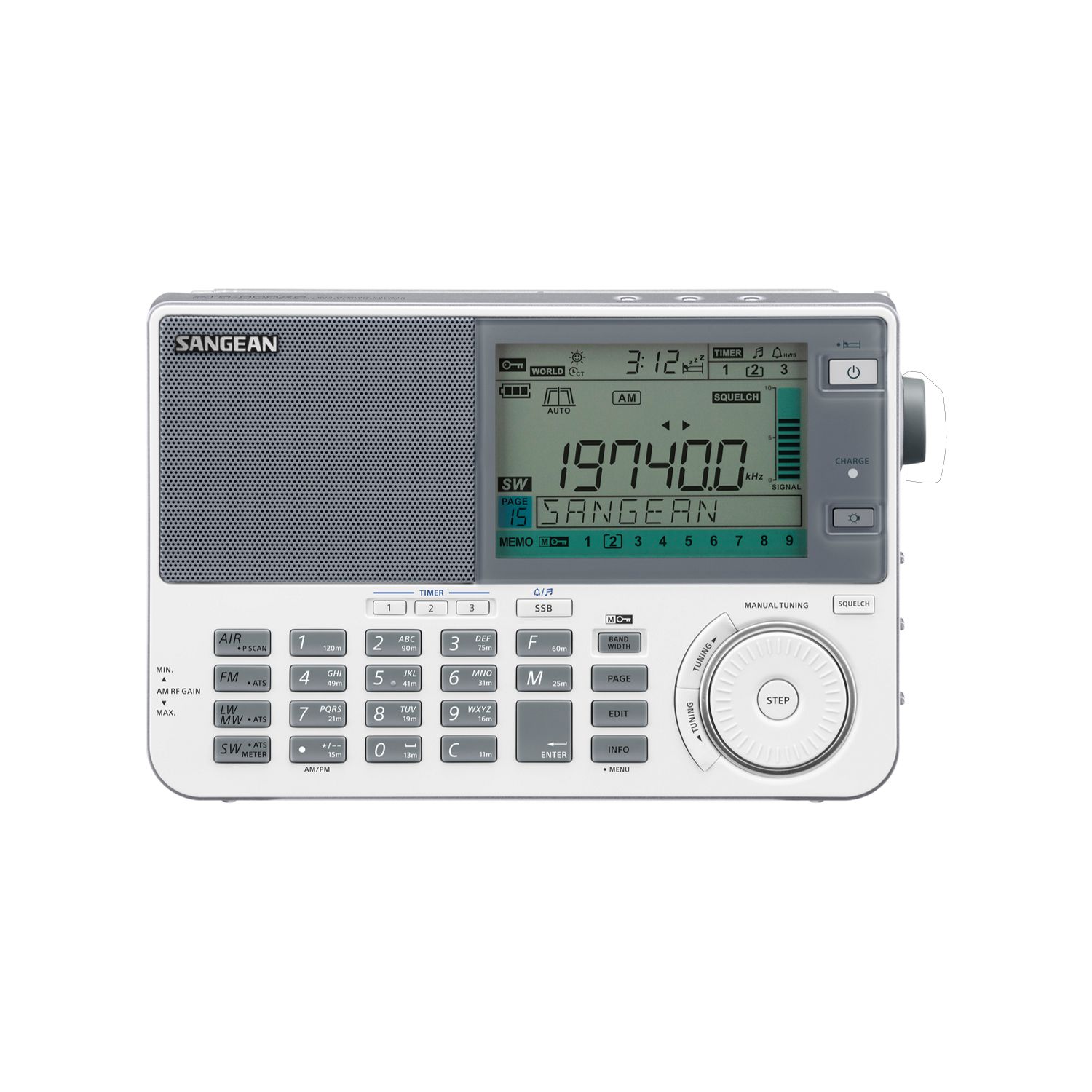 Sangean ATS-909X2 Profi Weltempfänger mit UKW Stereo, weiß weiß