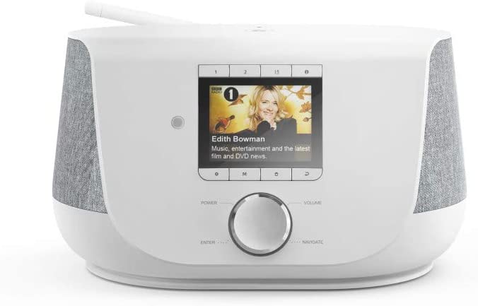 Hama DIR3300SBT Internetradio mit Bluetooth, WLAN, Wecker, TFT-Display, Wecker, weiß