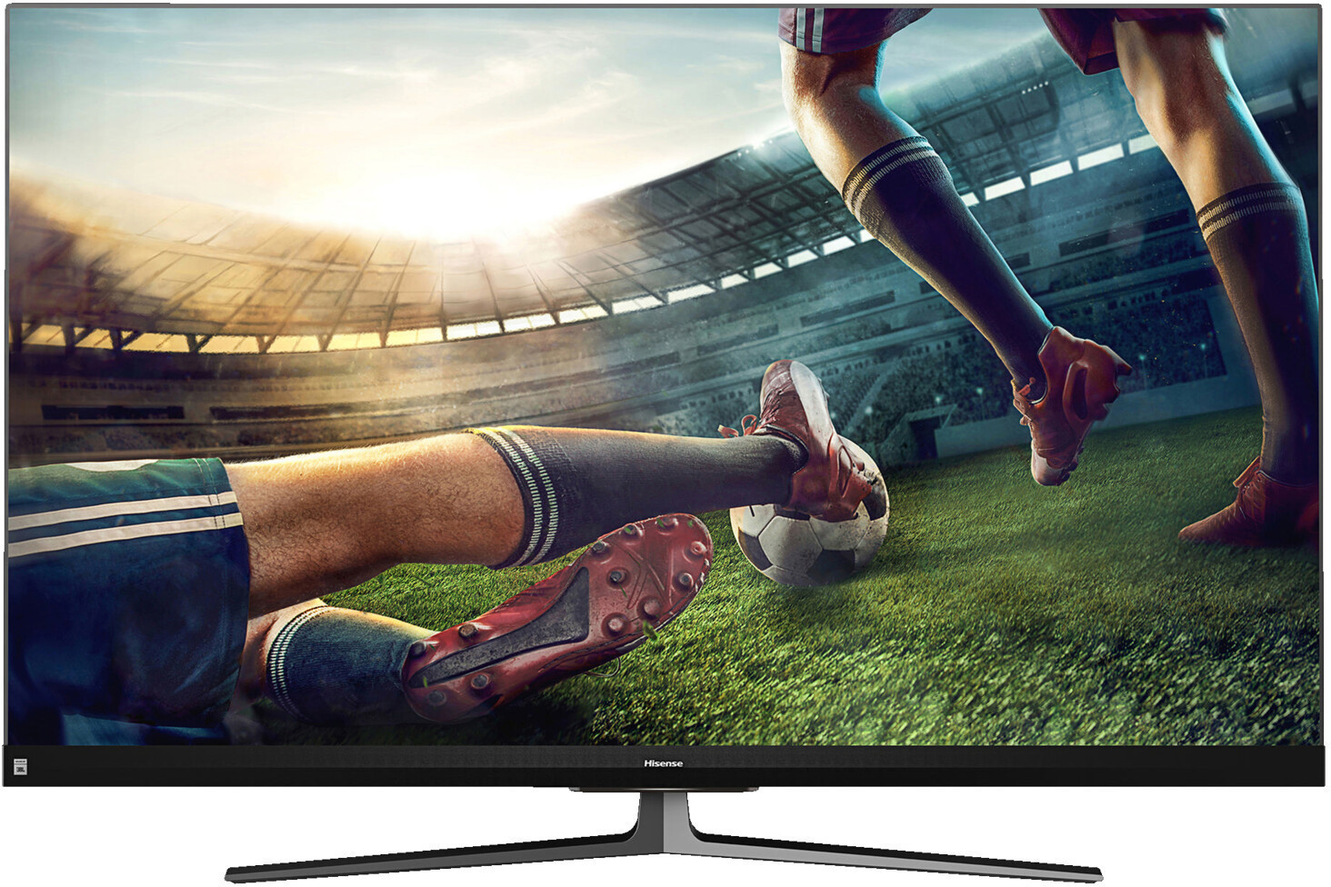 Hisense 55U8QF 139 cm (55 Zoll) ULED-TV LCD-Technologie (Ultra HD, HDR) HD-Triple-Tuner (Sat, Antenne, Kabel) Smart TV Modelljahr 2020 Energieklasse G