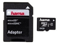 Hama Class 10 microSDXC 64GB Speicherkarte inkl. Adapter (UHS-I) für Mobile