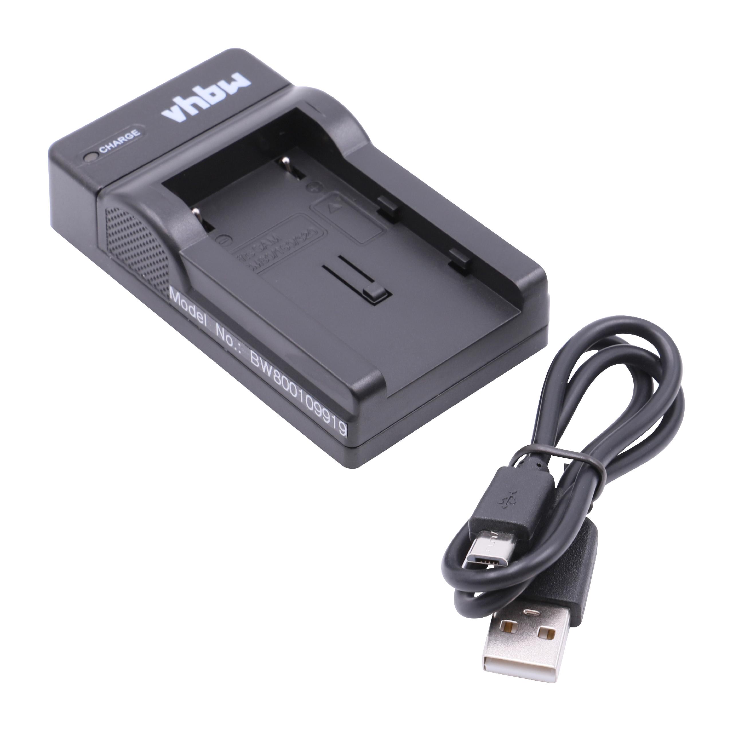 vhbw Micro USB Ladegerät Ladekabel passend für Kamera Samsung VP-D361, VP-D361W, VP-D362, VP-D364W, VP-D371, VP-D371W, VP-D451, VP-D453, VP-D453i
