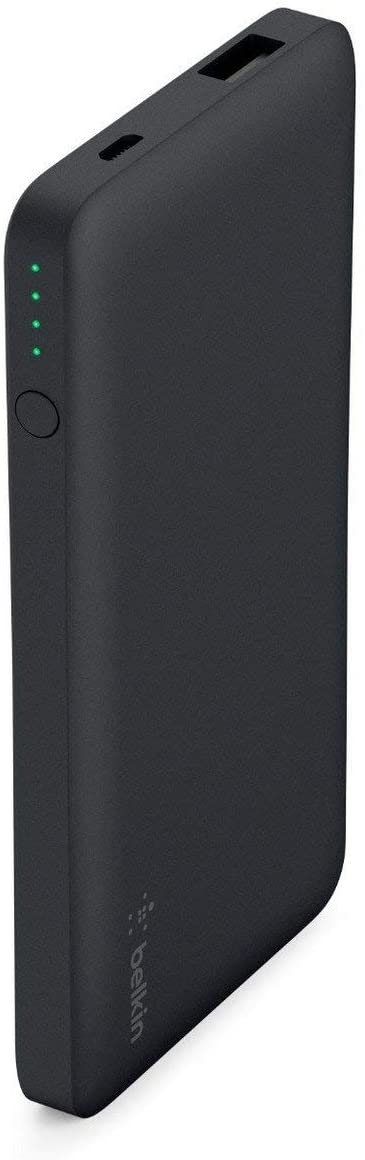 Belkin Pocket Power Bank 5000 mAh Externer Akku (zertifizierte Sicherheit, für iPhone 11, 11 Pro-Pro Max, X, XS, XS Max, XR, SE, 8 , 8+, 7, iPad, Samsung Galaxy S10, S10+, S10e) schwarz