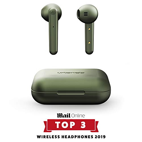 Urbanista Stockholm True Wireless Kopfhörer. 14H gesamt Akkulaufzeit. Bluetooth 5.0 inkl. Ladebox, Touch Bedienung und doppel Mikrofon Kopfhörer. Kompatibel mit iOS und Android Grün