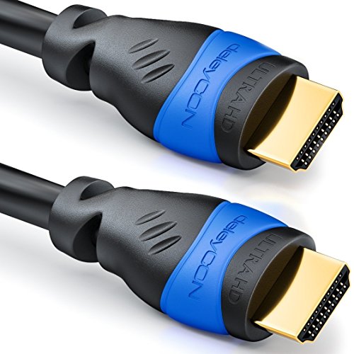 deleyCON 8m HDMI Kabel - kompatibel zu HDMI 2.0a/b/1.4a - UHD / 4K / HDR / 3D / 1080p / 2160p / ARC - High Speed mit Ethernet