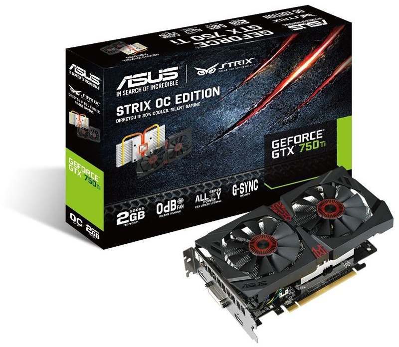 Asus STRIX-GTX750TI-OC-2GD5, GeForce GTX 750 Ti, 2GB GDDR5 (90YV06W0-M0NA00)