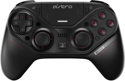 ASTRO Gaming C40 TR-Controller - Kompatibel mit Playstation 4 und PC + Zubehör (Reisetasche, 4 weitere Tastenkappen, Kabelloser USB-Transmitter), Schwarz