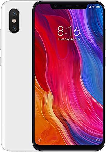 Xiaomi Mi 8 Smartphone 15,8cm (6,2 Zoll) Super-AMOLED-Display, 64GB interner Speicher, 6GB RAM, Dual-SIM, Android, White