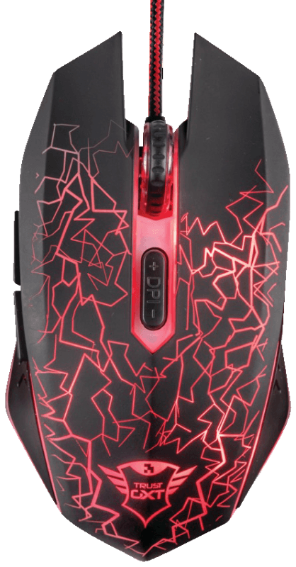 Trust GXT 105 Gaming Maus (2400 DPI, 6 Tasten, LED Beleuchtung)
