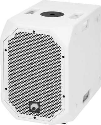 Omnitronic BOB-10A Subwoofer aktiv weiß | 10''-Bassreflex-Subwoofer mit DSP und 600 W RMS-Leistung | Flexibel erweiterbar mit den BOB-4-Satelliten für 2.1-, 4.1- und 8.1-Betrieb