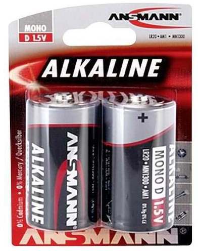 ANSMANN RED 1514-0000 LR20 Mono D Alkaline Batterie 2er Pack