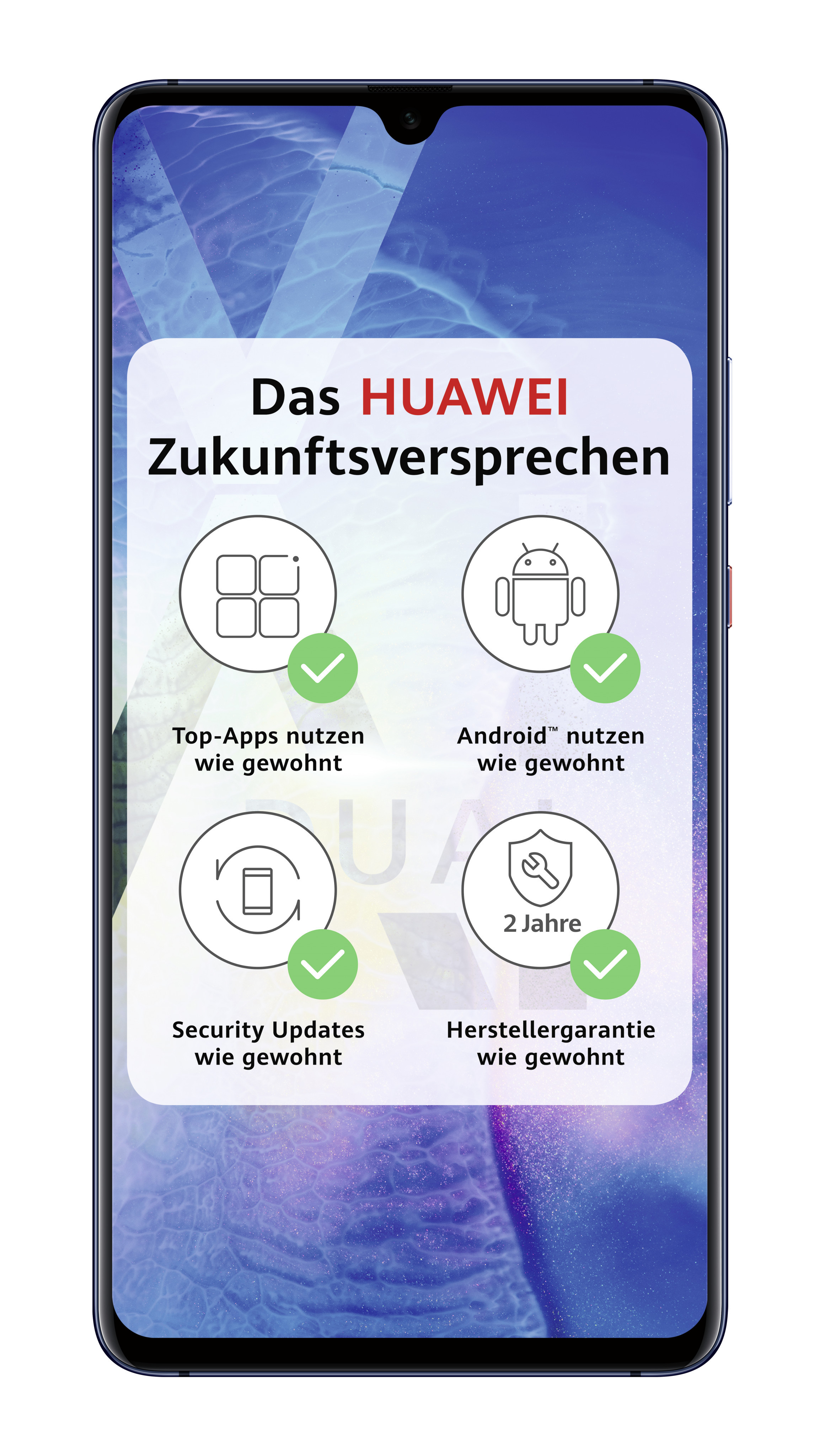 HUAWEI Mate 20 X Smartphone (7,2 Zoll) OLED-Display, 128GB interner Speicher, 6GB RAM, Nano-SIM, Android, Midnight Blue