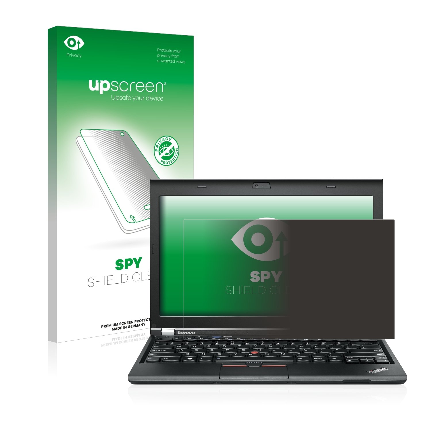 upscreen Spy Shield Blickschutzfolie IBM Lenovo ThinkPad X230 Notebook Displayschutzfolie Schutzfolie Folie, Privacy, Sichtschutz, Kratzfest, Made in