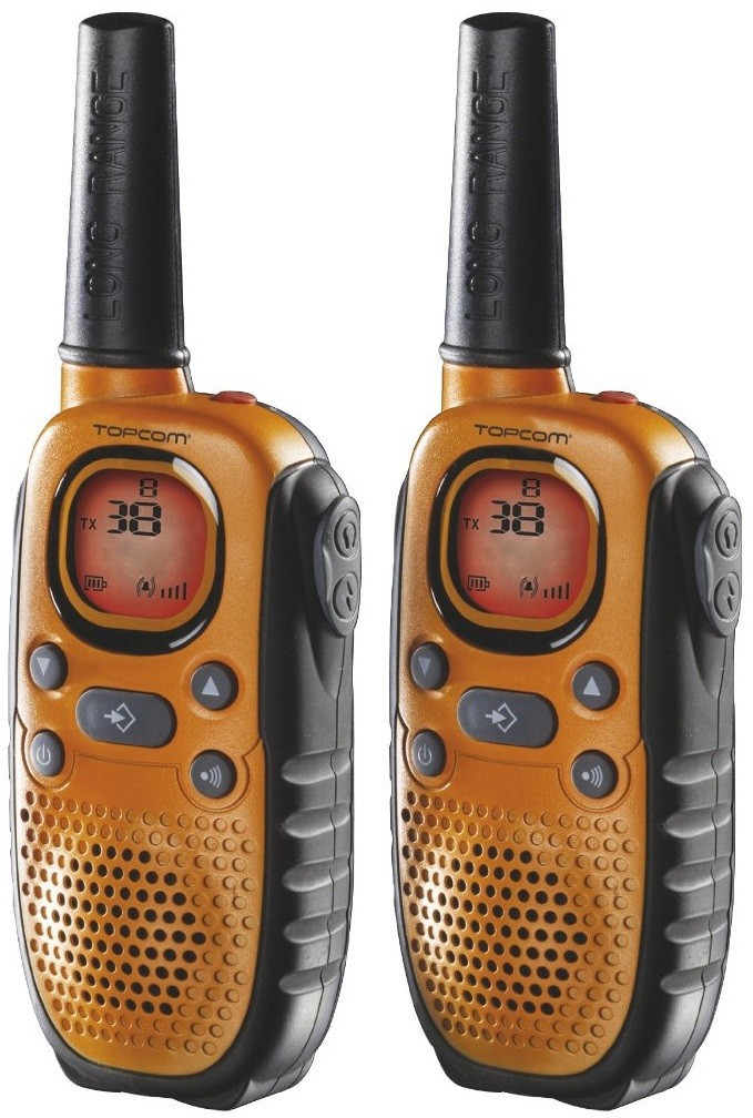 Walkie Talkie mit 8 Kanälen und einer Reichweite bis zu 10 km, Headset und Display, RC