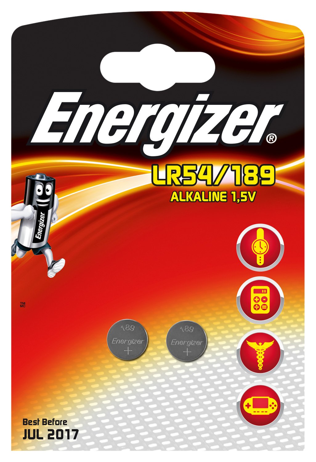 Energizer LR54-189 Alkali Batterien, 1.5V, 2 Stück