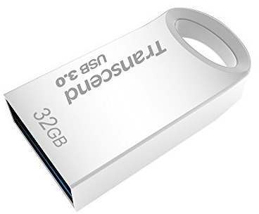 Transcend 32GB kleiner und kompakter USB-Stick 3.1 Gen 1 (für den Schlüsselanhänger) JetFlash silber TS32GJF710S