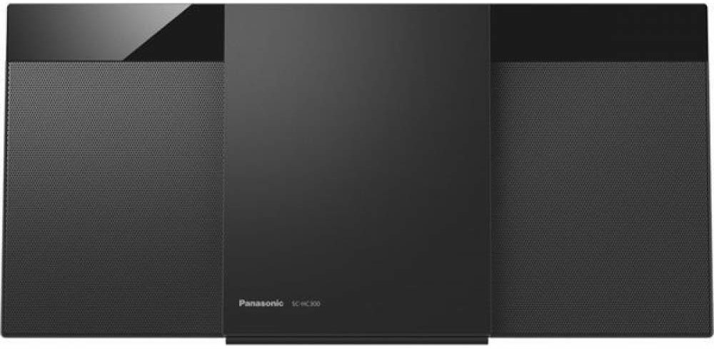Panasonic SC-HC300 Micro-System (Home Audio Micro System, 1x 20 Watt, 1 Tag, FM) Schwarz (SCHC300EGK)
