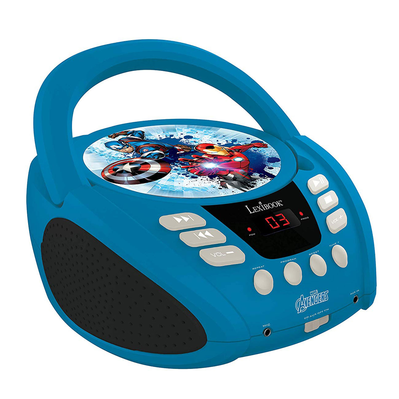 Lexibook Marvel The Avengers Iron ManBoombox CDPlayer, AUX